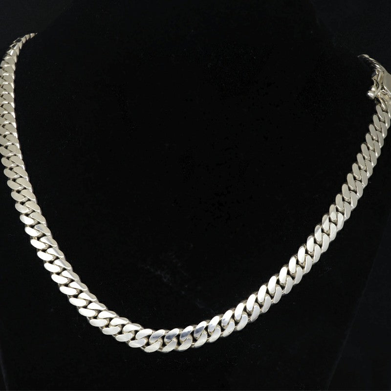 11mm silvr cuban link chain