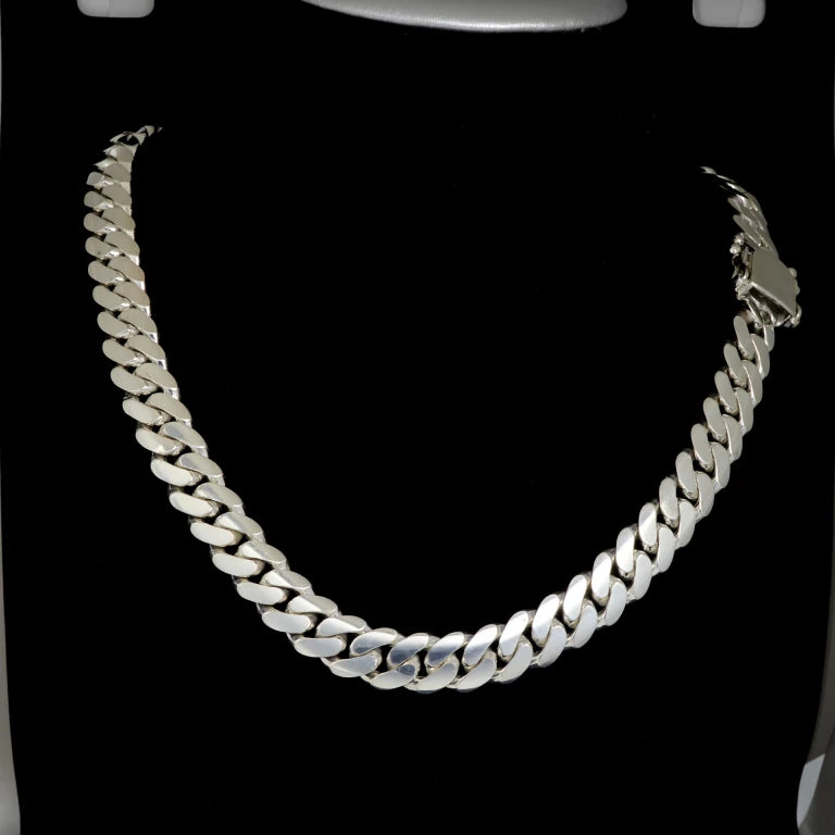 12mm Cuban link silver chain