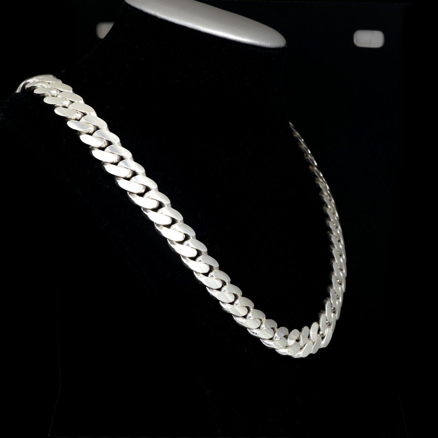 13mm silvr cuban link chain